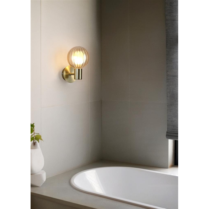 Searchlight - Fali lámpa LUMINSPHERE 1xG9/7W/230V sárgaréz