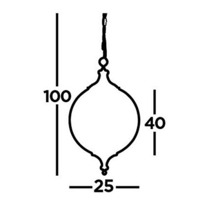 Searchlight - Csillár láncon VULCAN 1xE27/60W/230V