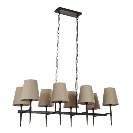 Searchlight - Csillár láncon GOTHIC 8xE14/60W/230V fekete