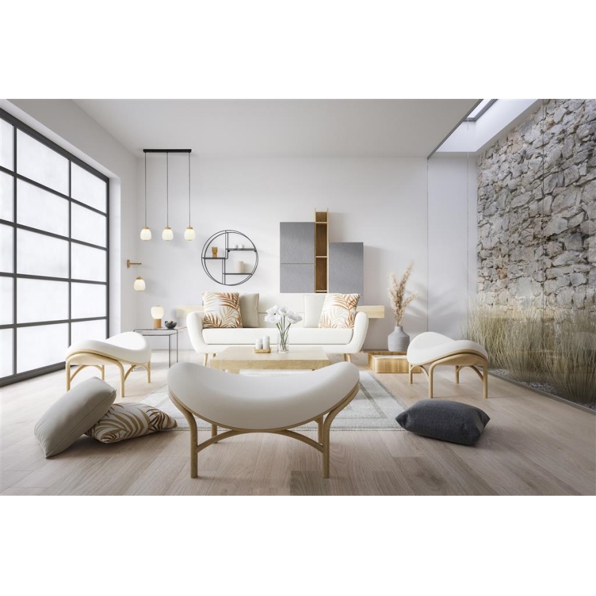 Searchlight - Csillár zsinóron ELLA 3xE14/7W/230V bükkfa