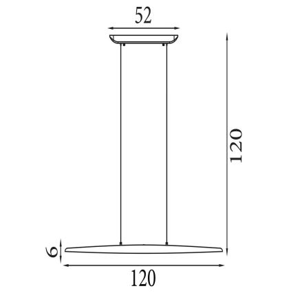 Searchlight - LED Fényerőszabályozható kábeles csillár KENZIE LED/29W/230V 2700/3000/4000K