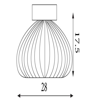 Searchlight - Mennyezeti lámpa CELESTIAL 1xE27/60W/230V átm. 28 cm