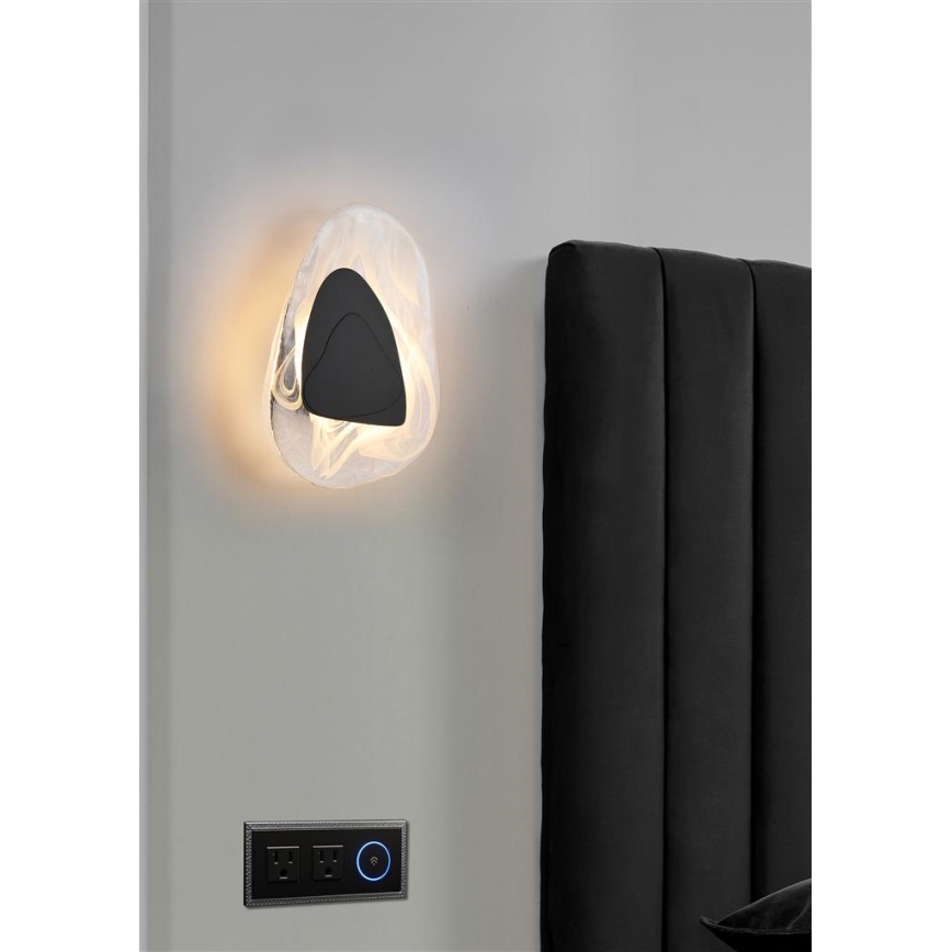 Searchlight - LED fali lámpatest DESTINY LED/8W/230V fekete