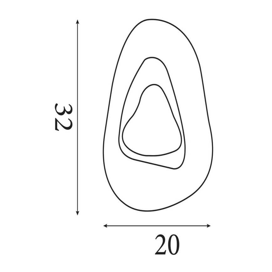Searchlight - LED fali lámpatest DESTINY LED/8W/230V sárgaréz
