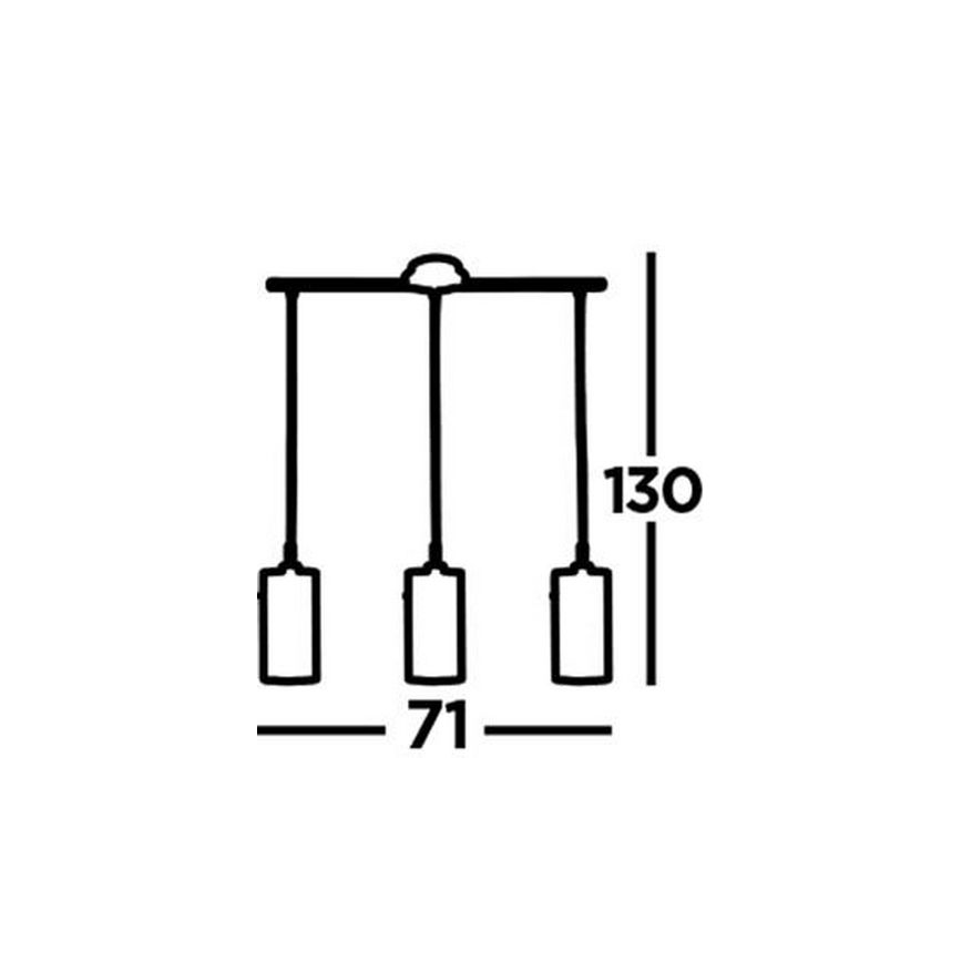 Searchlight - Csillár zsinóron DUO 3xE14/60W/230V fényes króm