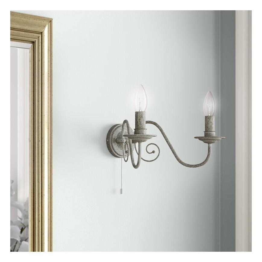 Searchlight - Fali lámpa GREYTHORNE 2xE14/40W/230V