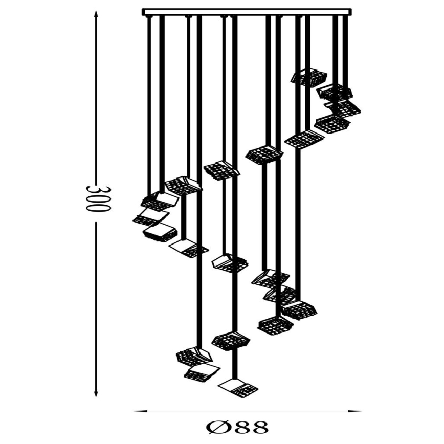 Searchlight - dimmelhető LED mennyezeti lámpatest CUBOID LED/10,25W/230V 3000K