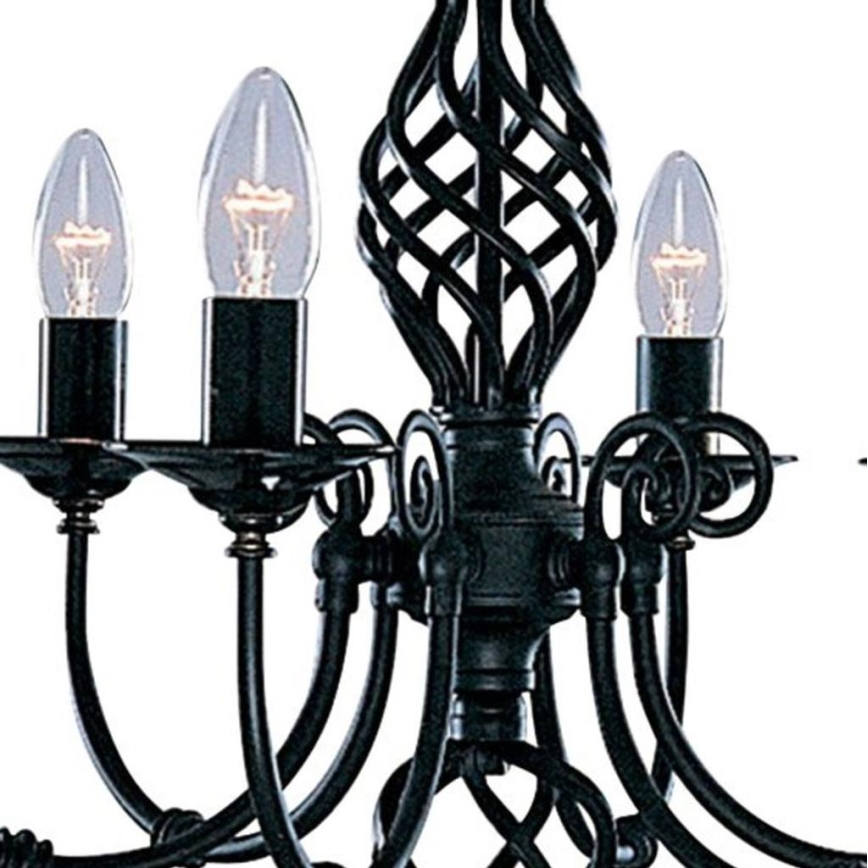 Searchlight - Csillár láncon ZANZIBAR 6xE14/60W/230V fekete