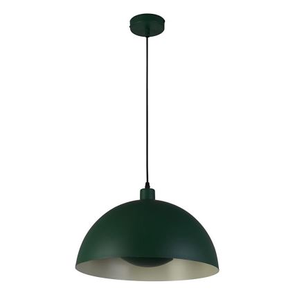 Searchlight - MARS zsinóros függőlámpa 1xE27/60W/230V, Ø25 cm, zöld