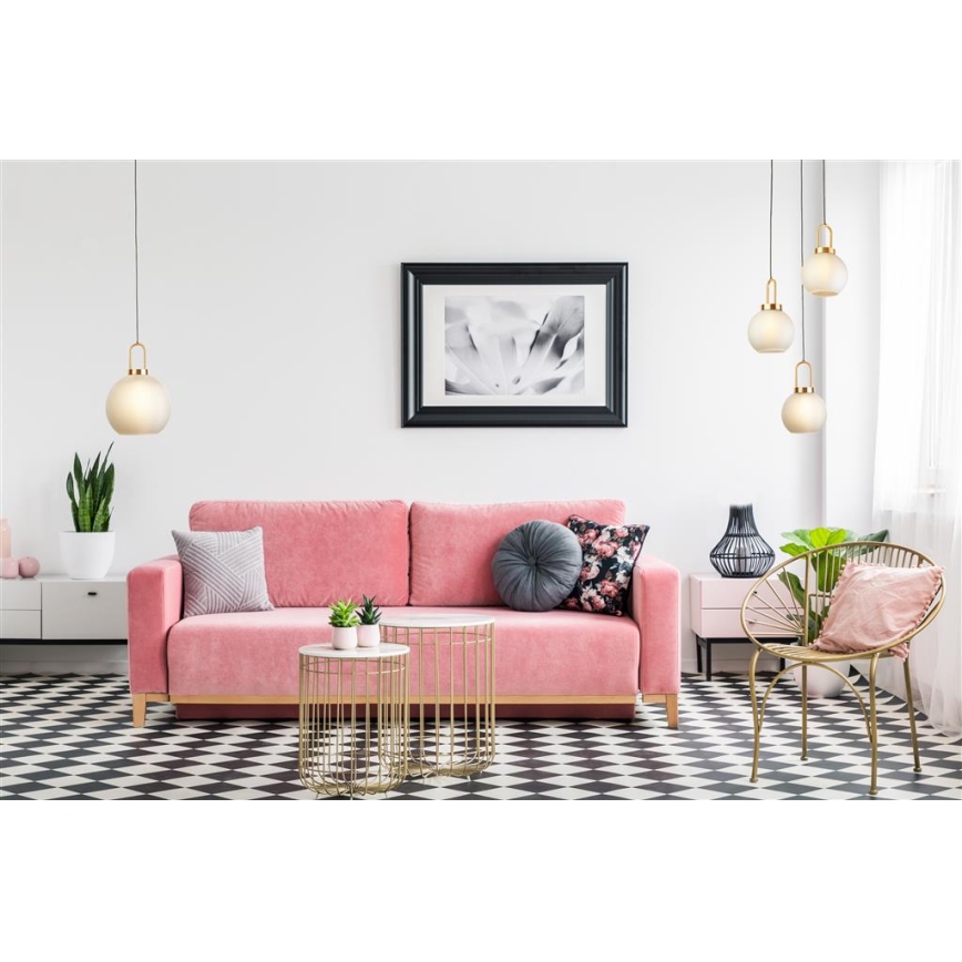 Searchlight - Csillár zsinóron SNOWDROP 3xE27/60W/230V sárgaréz