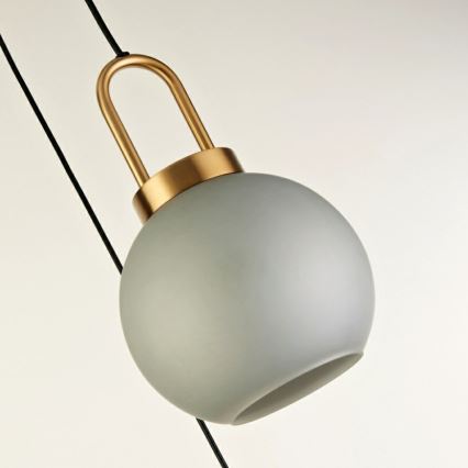 Searchlight - Csillár zsinóron SNOWDROP 3xE27/60W/230V sárgaréz