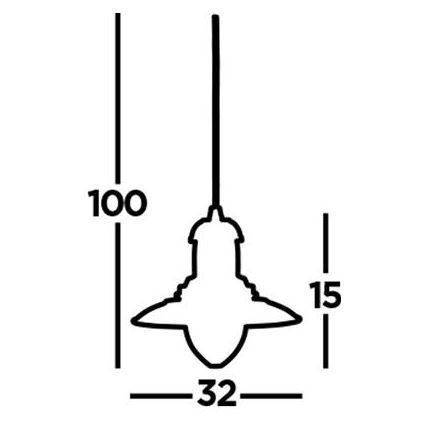 Searchlight - Kábelre függesztett csillár FISHERMAN 1xE27/60W/230V sárgaréz