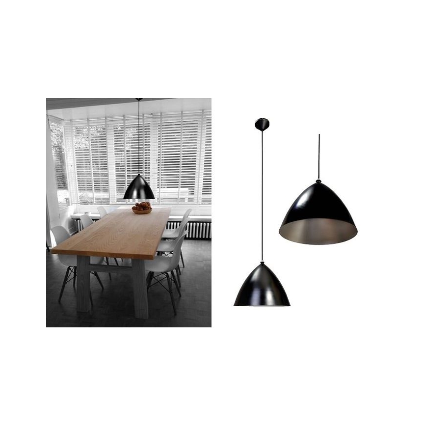 Searchlight  - Csillár zsinóron 1xE27/60W/230V fekete