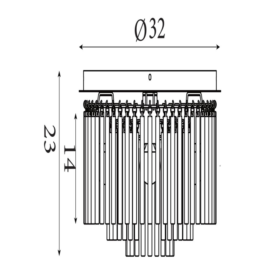 Searchlight - Mennyezeti lámpa SWIZZLE 5xE14/60W/230V átm. 32 cm aranyszínű