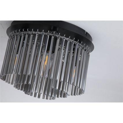 Searchlight - Mennyezeti lámpatest SWIZZLE 5xE14/60W/230V, átm. 32 cm, füstszínű