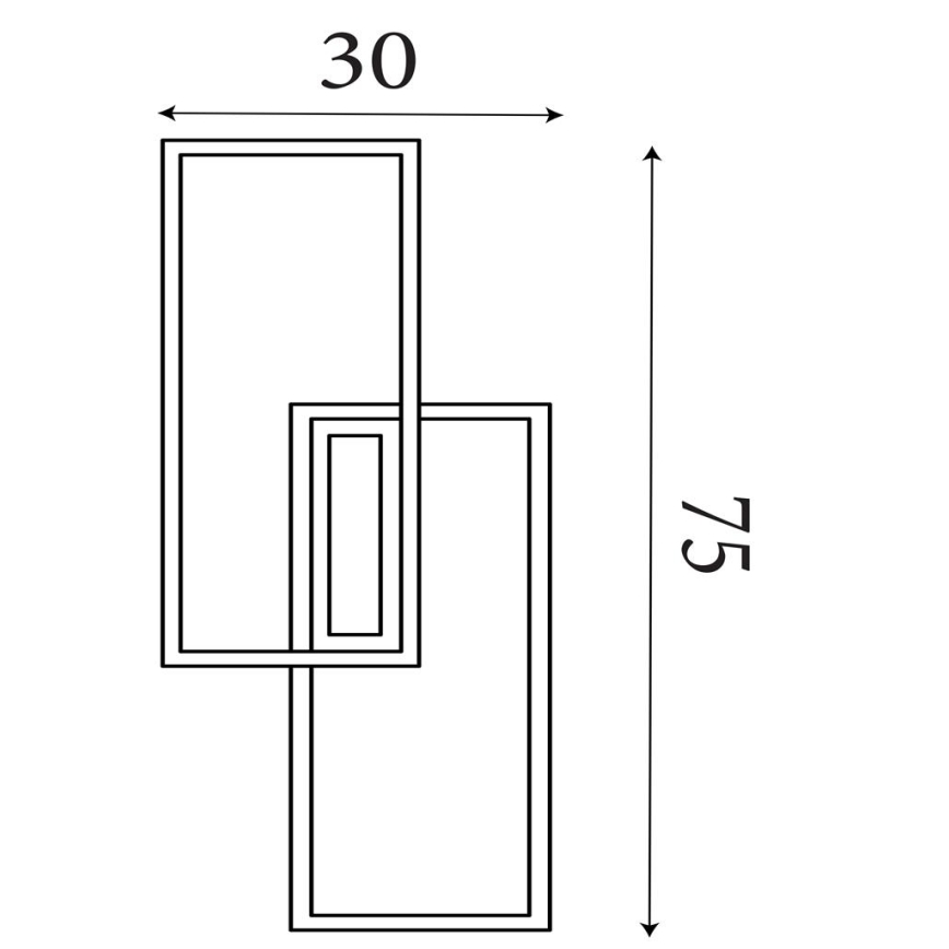 Searchlight - LED Fényerőszabályozható mennyezeti lámpatest OVALOID LED/40W/230V 3000K 30x75 cm