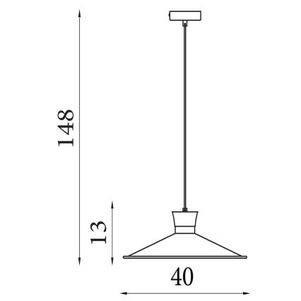Searchlight - BALHAM kábeles függeszték 1xE27/60W/230V