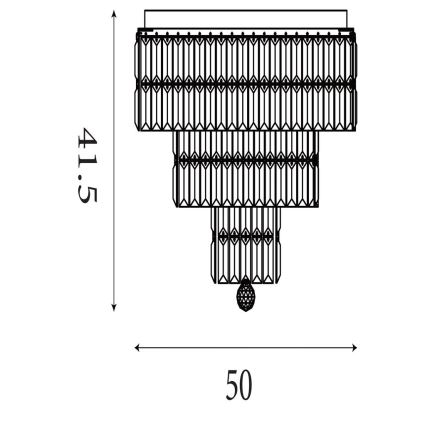 Searchlight - Fürdőszobai mennyezeti lámpatest EMPIRE 6xE14/60W/230V IP44