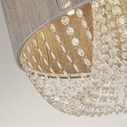 Searchlight - Mennyezeti lámpa BELLANO 5xG9/7W/230V Ø 50 cm szürke