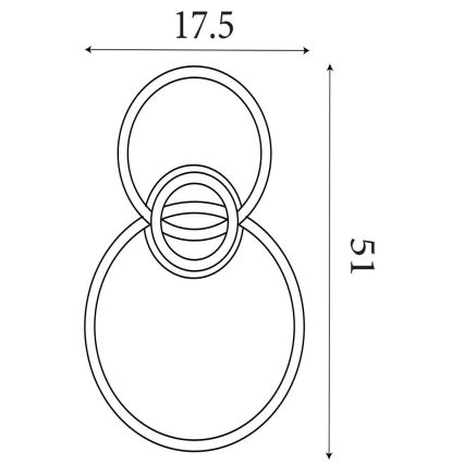 Searchlight - LED Fényerőszabályozható mennyezeti lámpatest TRIPLE LED/25W/230V