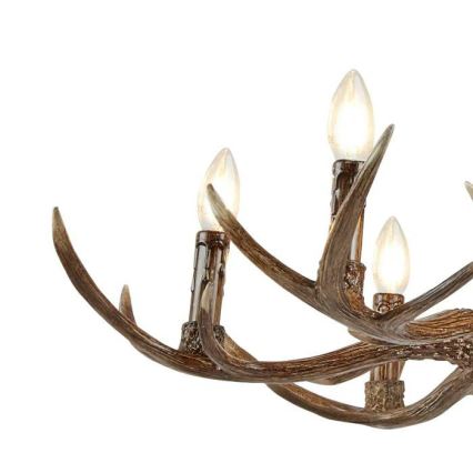 Searchlight - Láncos csillár STAG 6xE14/7W/230V agancs dizájn