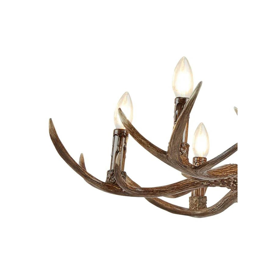 Searchlight - Láncos csillár STAG 6xE14/7W/230V agancs dizájn