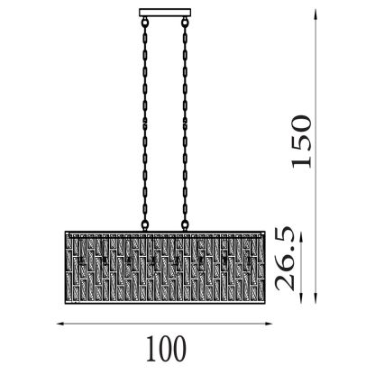 Searchlight - Láncos csillár BIJOU 8xE14/40W/230V