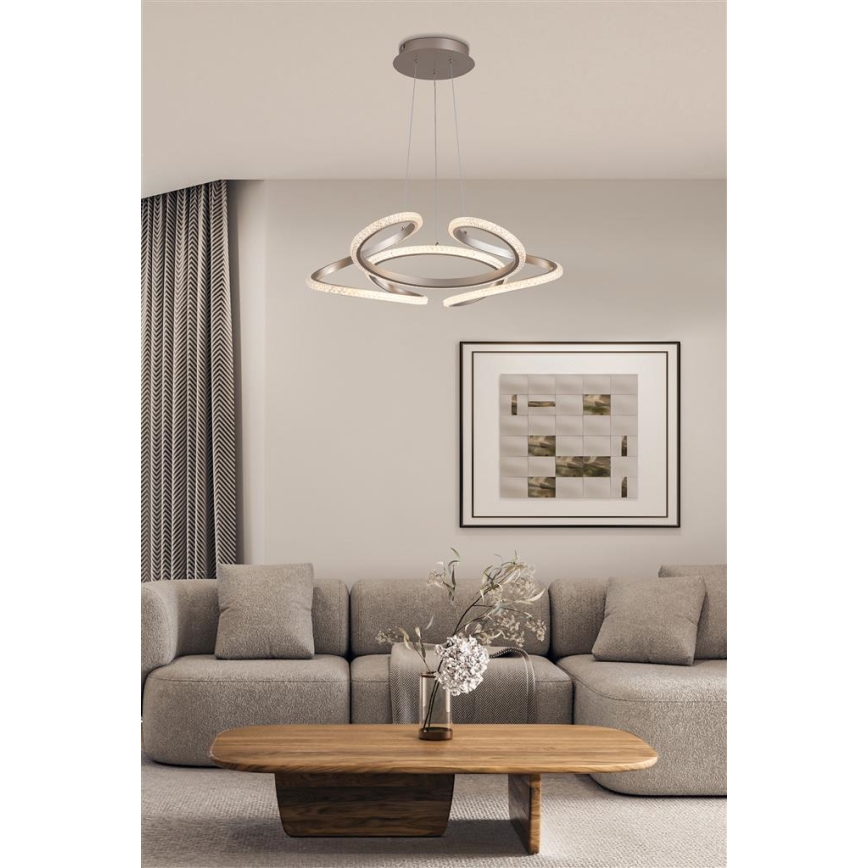 Searchlight - Fényerőszabályozható LED kábeles csillár DOODLE LED/40W/230V sárgaréz