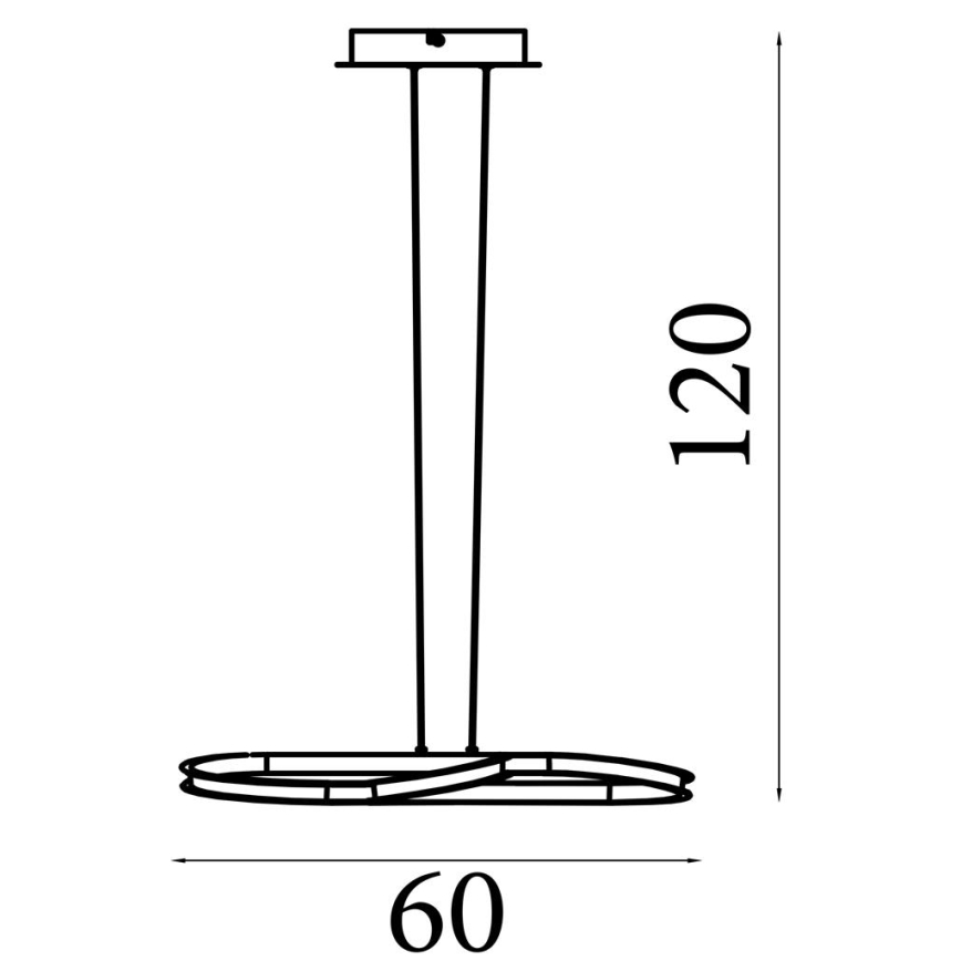 Searchlight - Fényerőszabályozható LED kábeles csillár DOODLE LED/40W/230V sárgaréz