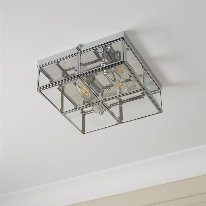 Searchlight - Mennyezeti lámpa FLUSH 2xE14/40W/230V fényezett króm