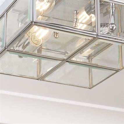 Searchlight - Mennyezeti lámpa FLUSH 2xE14/40W/230V fényezett króm