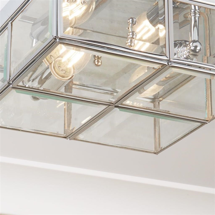 Searchlight - Mennyezeti lámpa FLUSH 2xE14/40W/230V fényezett króm