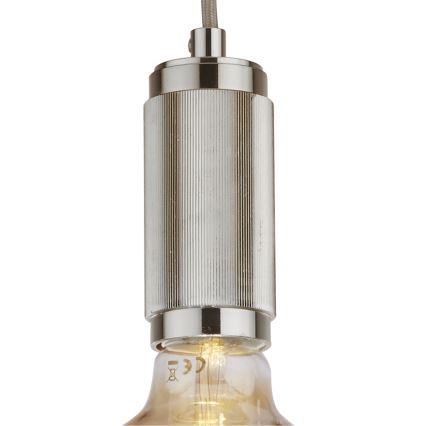 Searchlight - Kábeles függőlámpa SUSPENSION 1xE27/60W/230V ezüstszínű