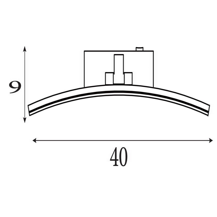 Searchlight - LED képvilágító lámpa SANTORINI LED/8,2W/230V ezüst