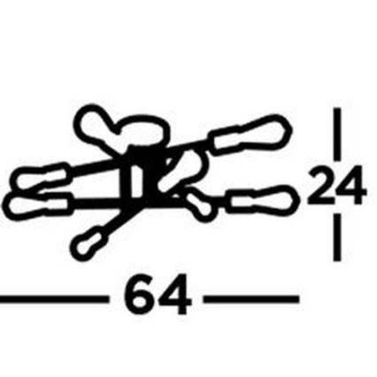 Searchlight - Felületre szerelhető csillár ARMSTRONG 8xE27/60W/230V sárgaréz