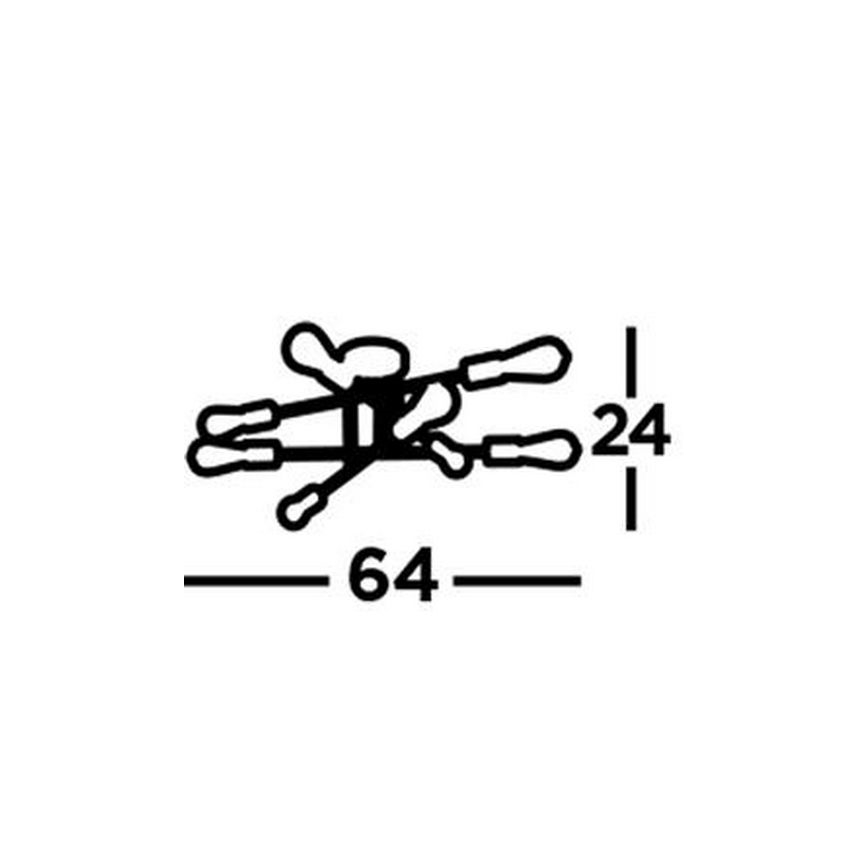 Searchlight - Felületre szerelhető csillár ARMSTRONG 8xE27/60W/230V sárgaréz
