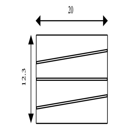 Searchlight - LED fali lámpatest SECTION LED/18W/230V arany