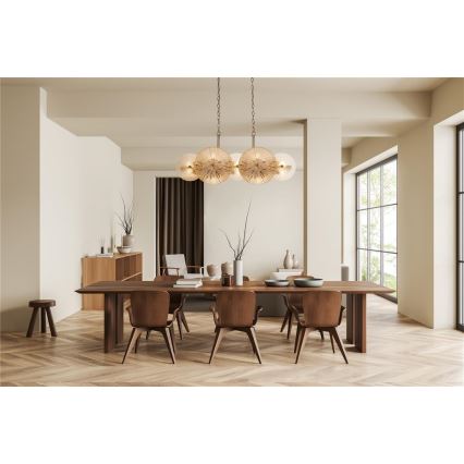 Searchlight - Csillár láncon WAGON WHEEL 10xG9/33W/230V réz