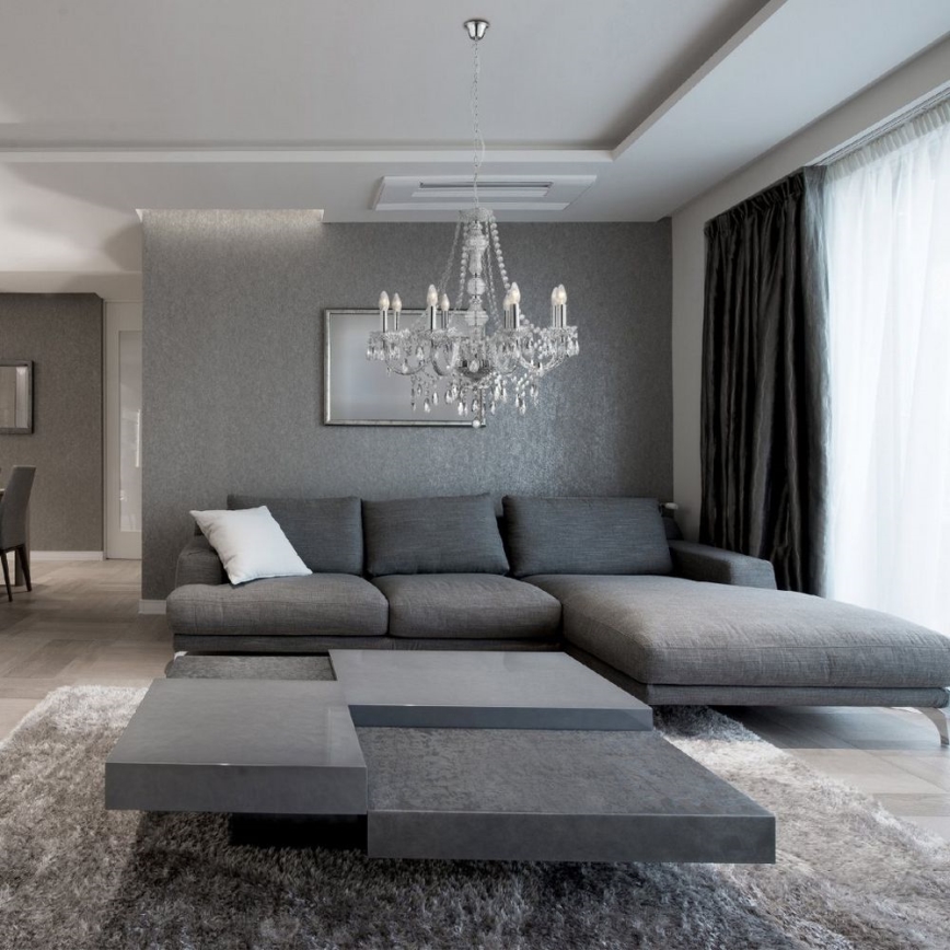 Searchlight - Csillár láncon MARIE THERESE 8xE14/40W/230V