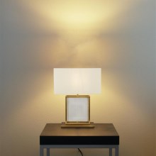 Searchlight - Asztali lámpa CLARENDON 1xE27/60W/230V sárgaréz