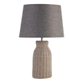 Searchlight - Asztali lámpa LIDO 1xE14/7W/230V rattan/szürke