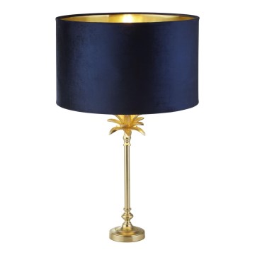Searchlight - Asztali lámpa PALM 1xE27/10W/230V kék/arany