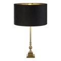 Searchlight - Asztali lámpa WHITBY 1xE27/10W/230V fekete/arany