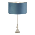 Searchlight - Asztali lámpa WHITBY 1xE27/10W/230V kék/fényezett króm
