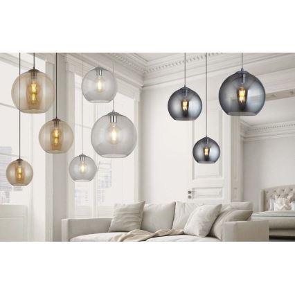 Searchlight - Csillár zsinóron BALL 1xE27/60W/230V fekete