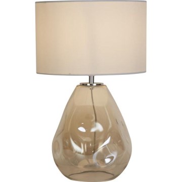 Searchlight - DEVON asztali lámpa, 1xE27/60W/230V, szürke/füstszínű