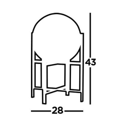 Searchlight - Asztali lámpa AMSTERDAM 1xE27/60W/230V