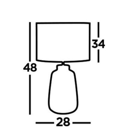Searchlight - Asztali lámpa LAYLA 1xE27/60W/230V