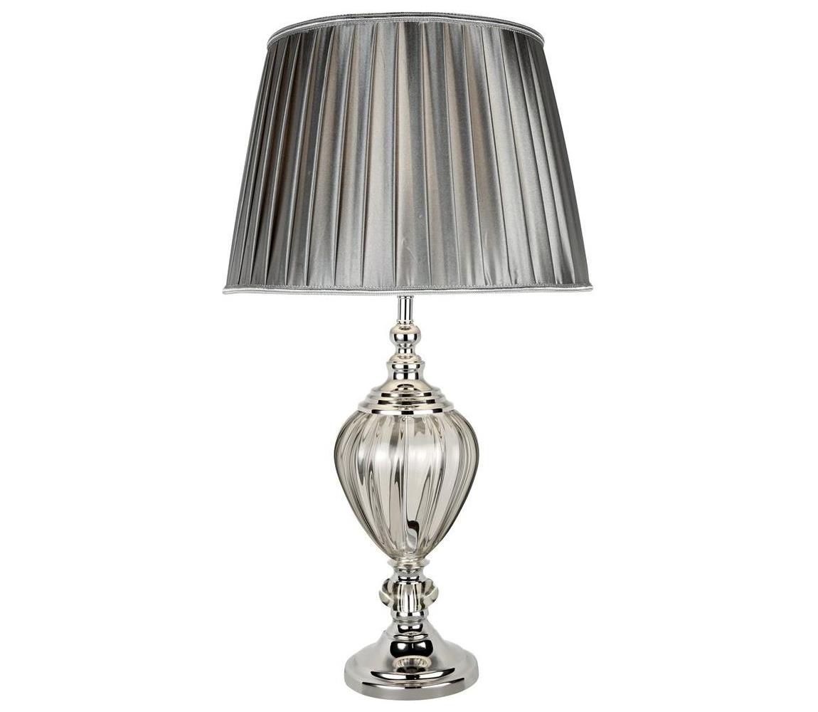 Asztali lámpa Greyson, szürke textil ernyővel