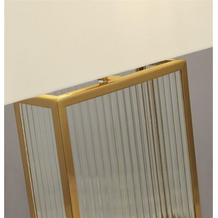 Searchlight - Asztali lámpa CLARENDON 1xE27/60W/230V sárgaréz